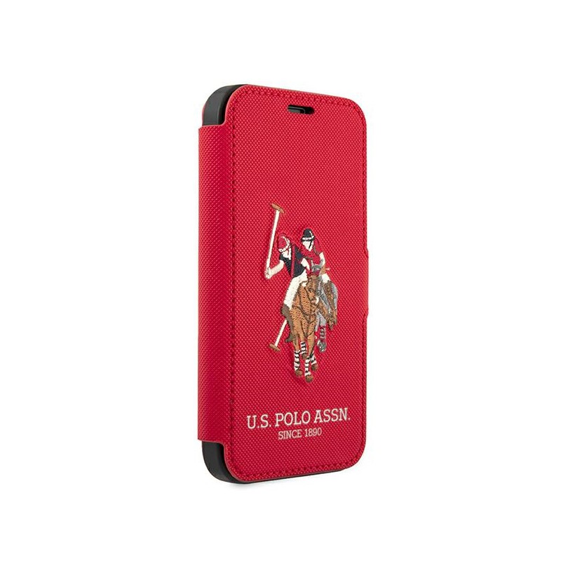 custodia a libro u.s. polo iphone 12 mini rossa