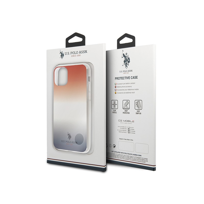 cover u.s. polo iphone 11 pro  sfumature blu e rosse