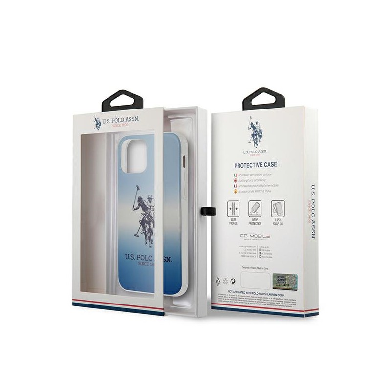 cover u.s. polo iphone 12 mini azzurra