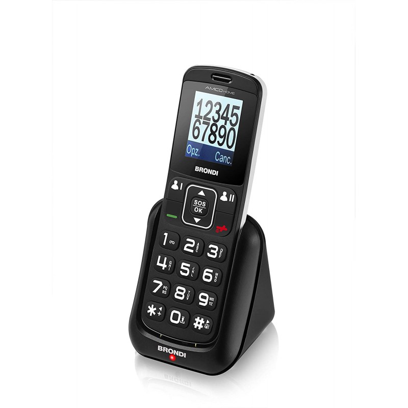 brondi amico home telefono cellulare tasti grandi  nero