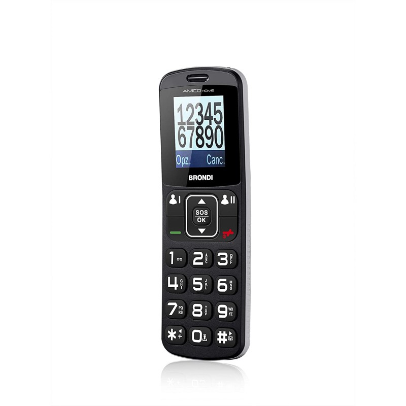 brondi amico home telefono cellulare tasti grandi  nero