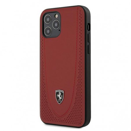 cover ferrari iphone 12/12 pro vera pelle  rossa