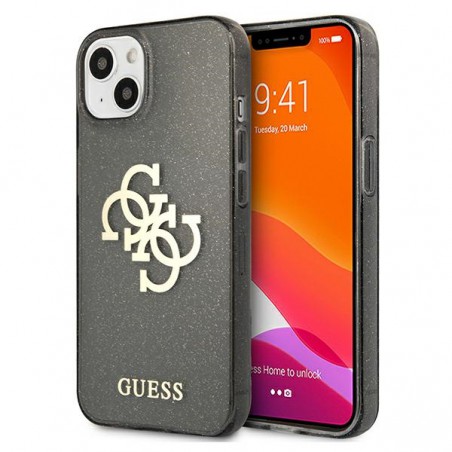 cover guess iphone 13 glitter nera