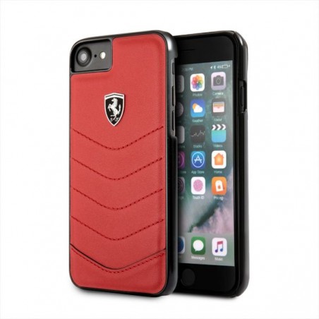 cover ferrari iphone 6s / 7/ 8 / se2020vera pelle rossa