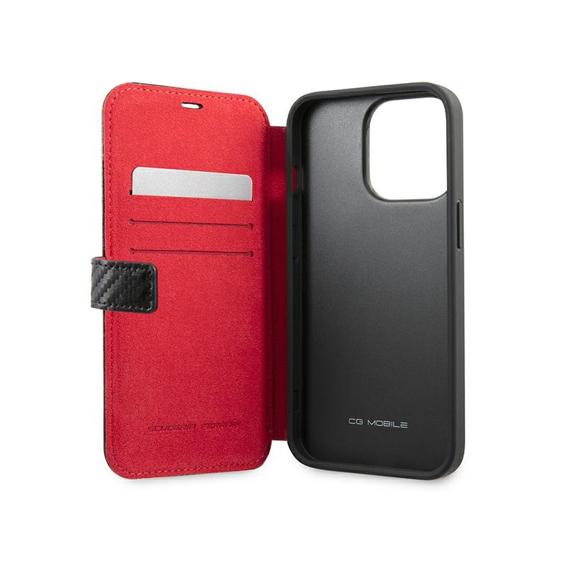 custodia a libro ferrari iphone 13 pro nera