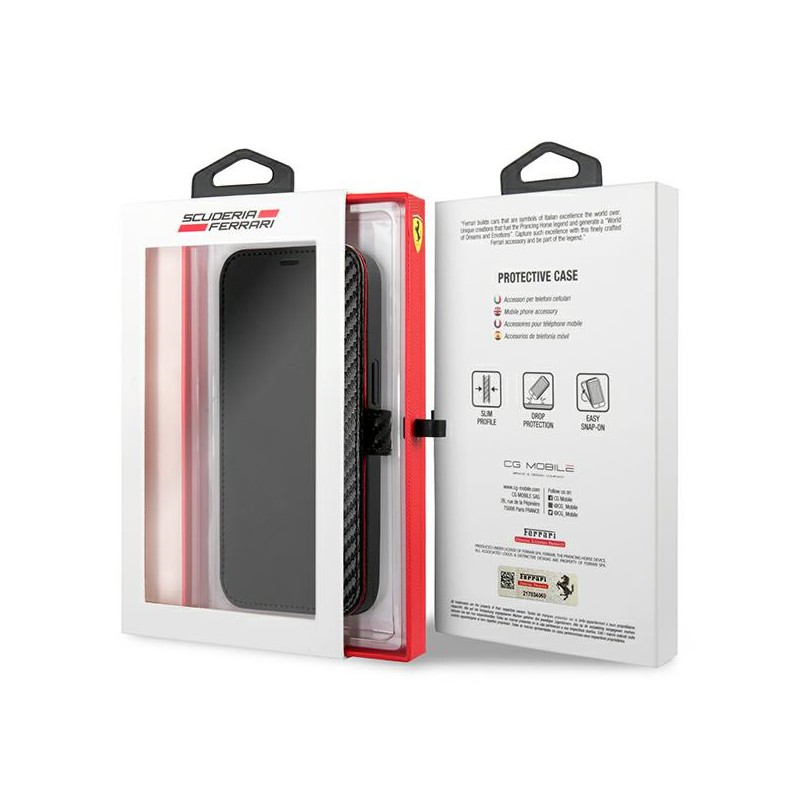 custodia a libro ferrari iphone 13 pro nera