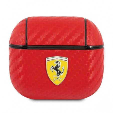 cover ferrari airpods 3 carbonio rosso