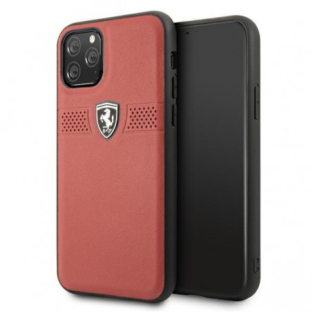 cover ferrari iphone 11 pro vera pelle rosso