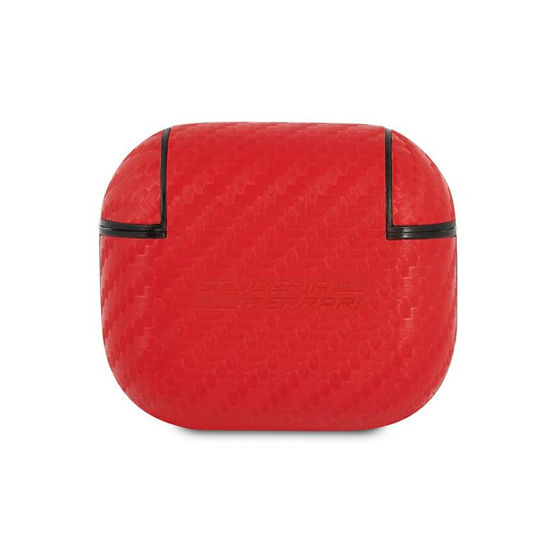 cover ferrari airpods 3 carbonio rosso