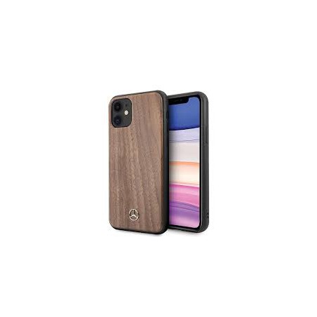 cover legno mercedes benz iphone 11 marrone