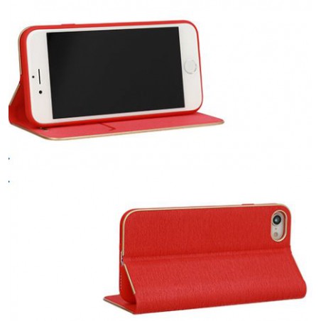 book a03s con porta carte di credito chiusura magnetica rossa