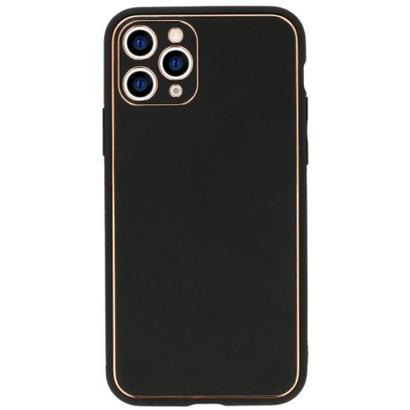 cover samsung a53 5g tpu rivestita in pelle ecologica nera