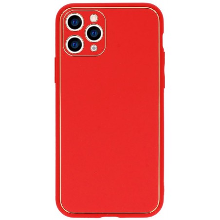 cover samsung a53 5g tpu rivestita in pelle ecologica rossa