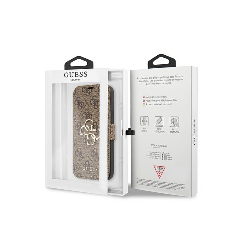 custodia a libro guess iphone 13 pro brown