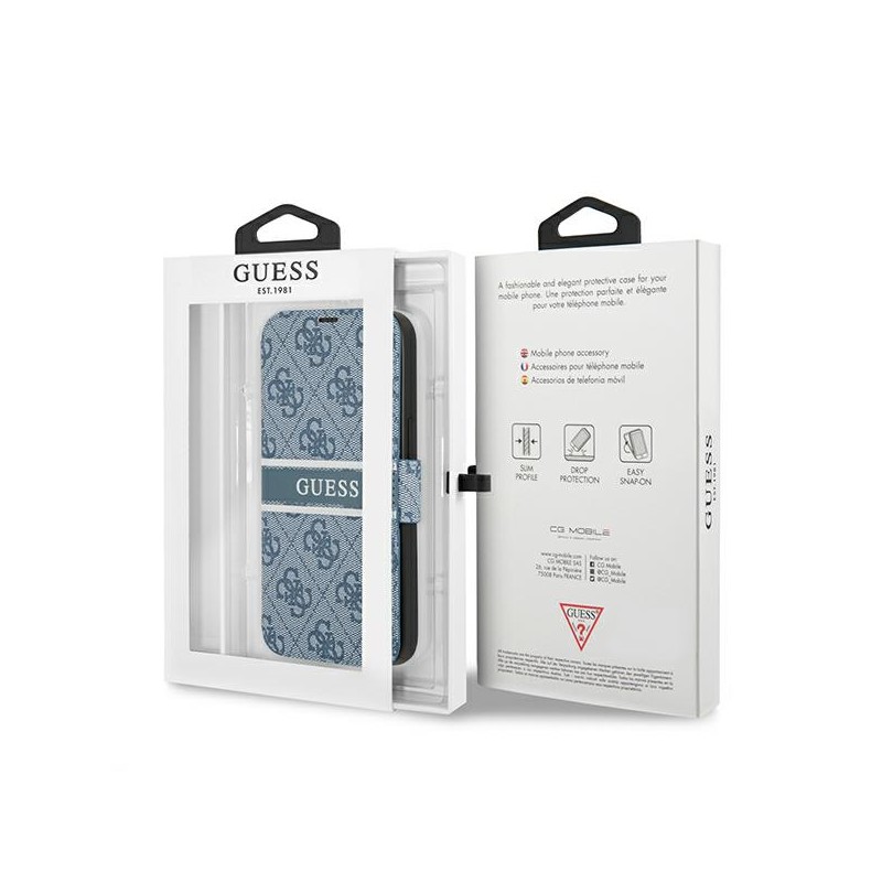 custodia a libro guess iphone 13 pro max blu