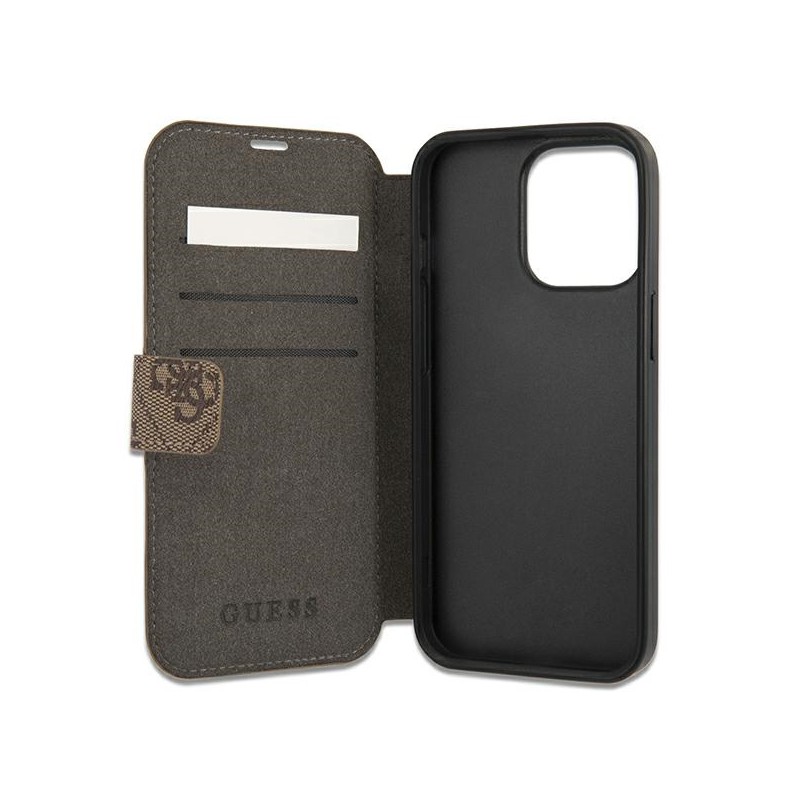 custodia a libro guess iphone 13 pro max brown