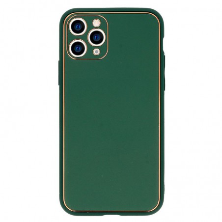 cover samsung a22 4g tpu rivestita in pelle ecologica verde