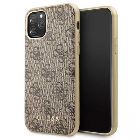 cover guess iphone 11 pro browncon logo gold