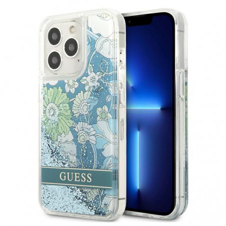 cover guess iphone 13/13 pro flower liquid glitter