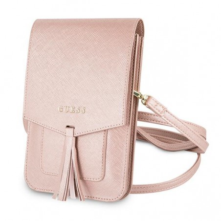 portacellulare universale guess pink con tracolla