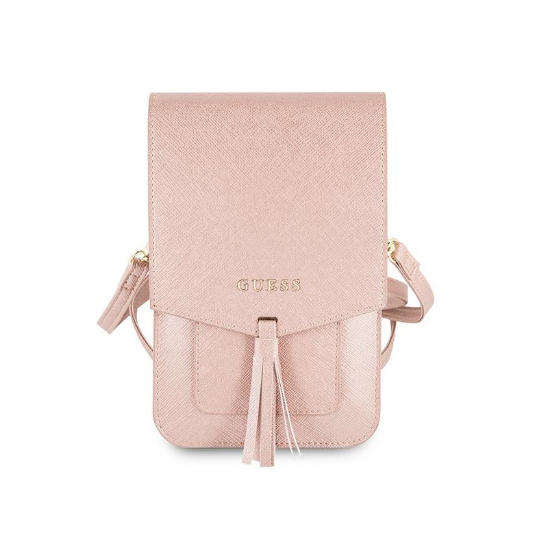 portacellulare universale guess pink con tracolla