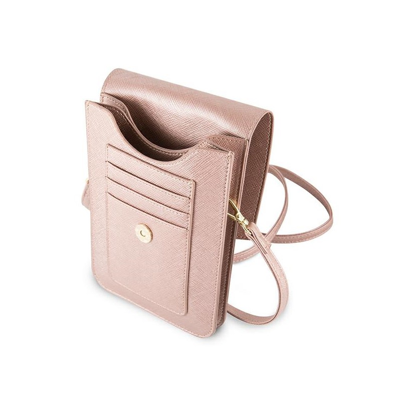 portacellulare universale guess pink con tracolla