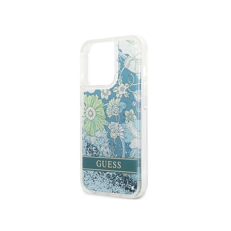 cover guess iphone 13 pro max flower liquid glitter