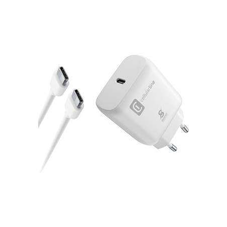 caricabatteria 25w usb-c con cavo 
bianco