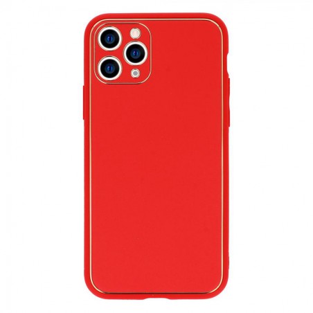 cover iphone 14 tpu rivestita in pelle ecologica rossa