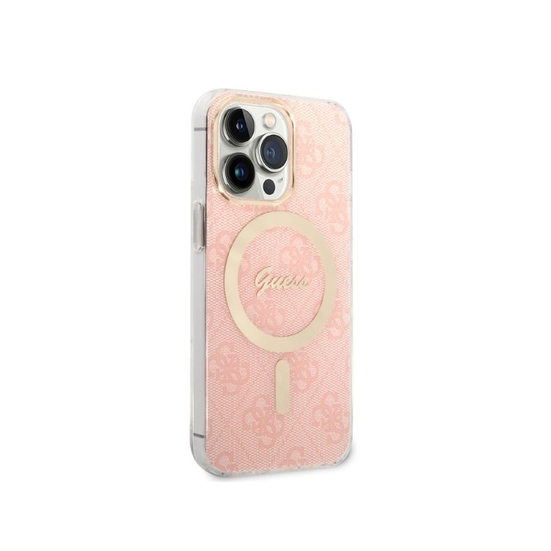cover guess + caricabatterie magsafe iphone 13 pro pink
