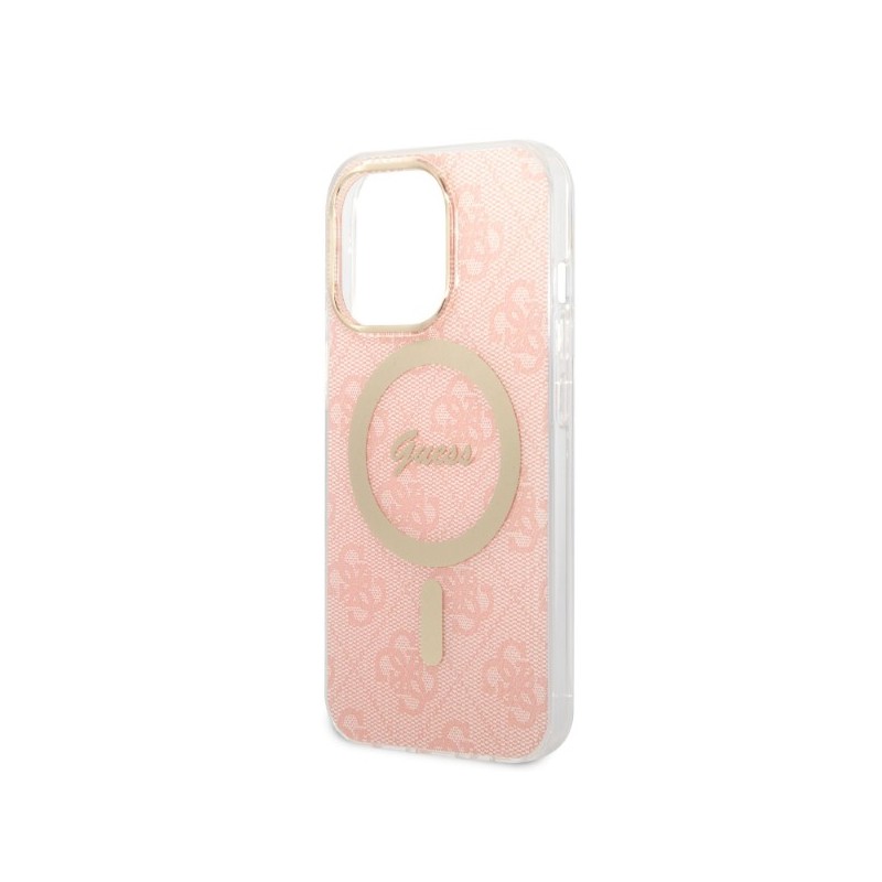 cover guess + caricabatterie magsafe iphone 13 pro pink