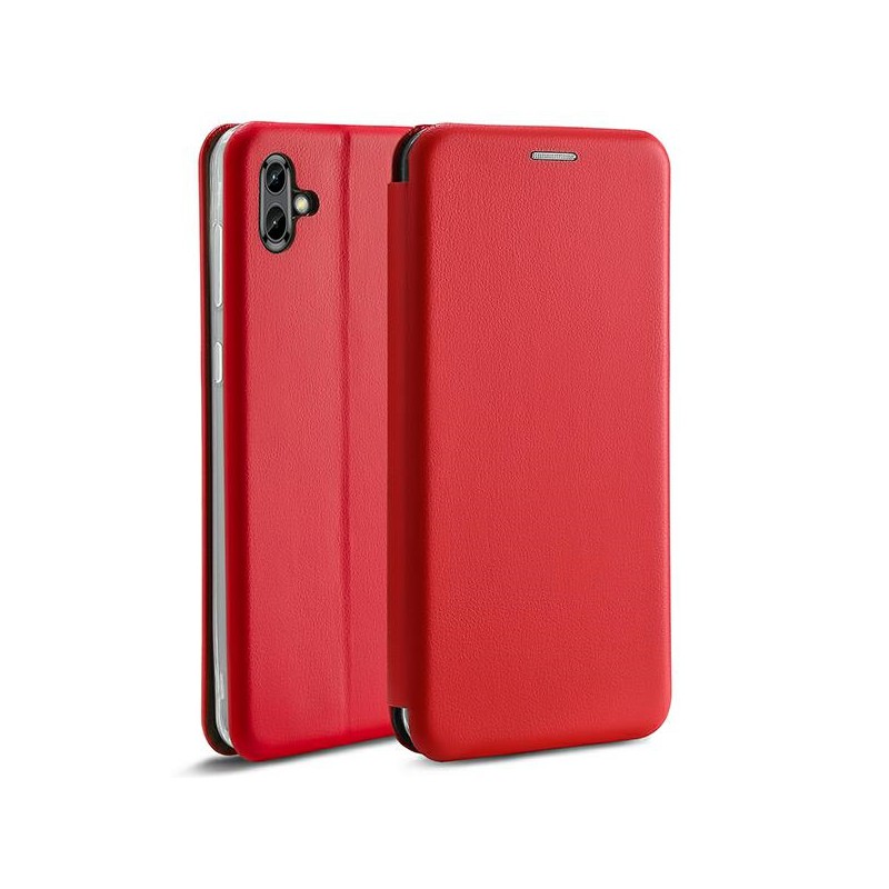 book a04 con porta carte di credito chiusura magnetica red
