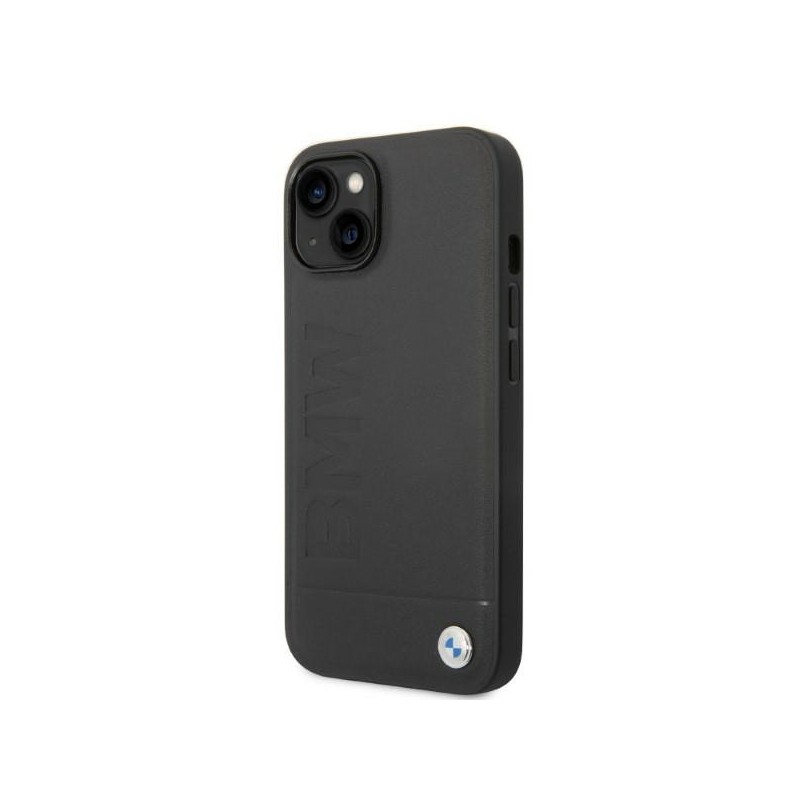 cover bmw iphone 14 plus vera pelle nera magsafe