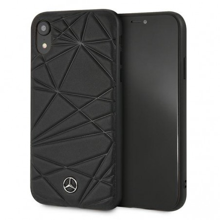 cover mercedes iphone xr vera pelle nera
