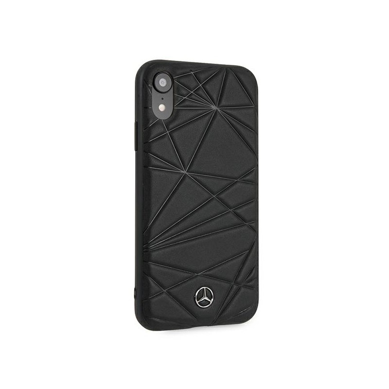 cover mercedes iphone xr vera pelle nera