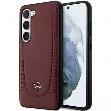 cover mercedes s23 vera pelle rossa