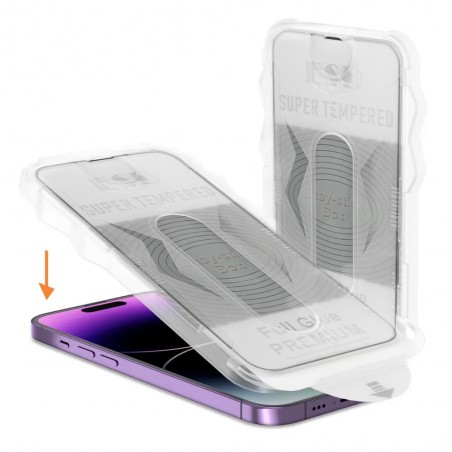 vetro temperato iphone 13/ 13 pro / 16e / 17e full glue con kit applicatore