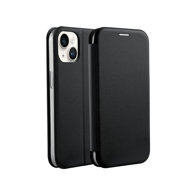 book iphone 15 con porta carte di credito chiusura magnetica nero