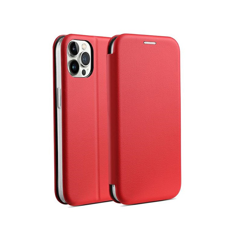 book iphone 15 con porta carte di credito chiusura magnetica red