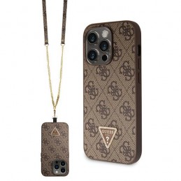 cover guess iphone 15 browncon laccio da collo