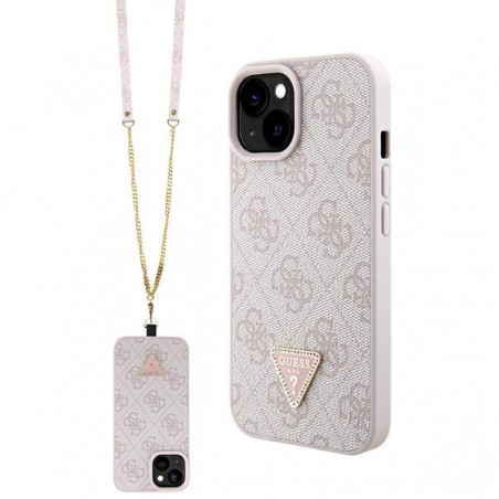 cover guess iphone 15 pro  pinkcon laccio da collo