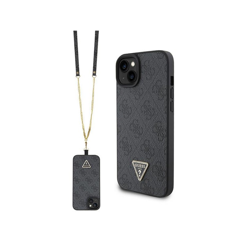 cover guess iphone15 blackcon laccio da collo