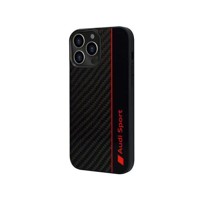 cover audi iphone 13 pro max fibra di carbonio nera