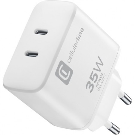 caricabatteria rete 35 watt con doppia usb-c