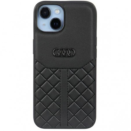 cover audi iphone 14 vera pelle nera