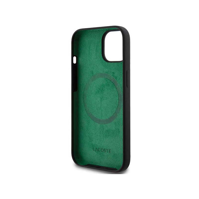 cover lacoste iphone 14/15 plus nera magsafe compatibile