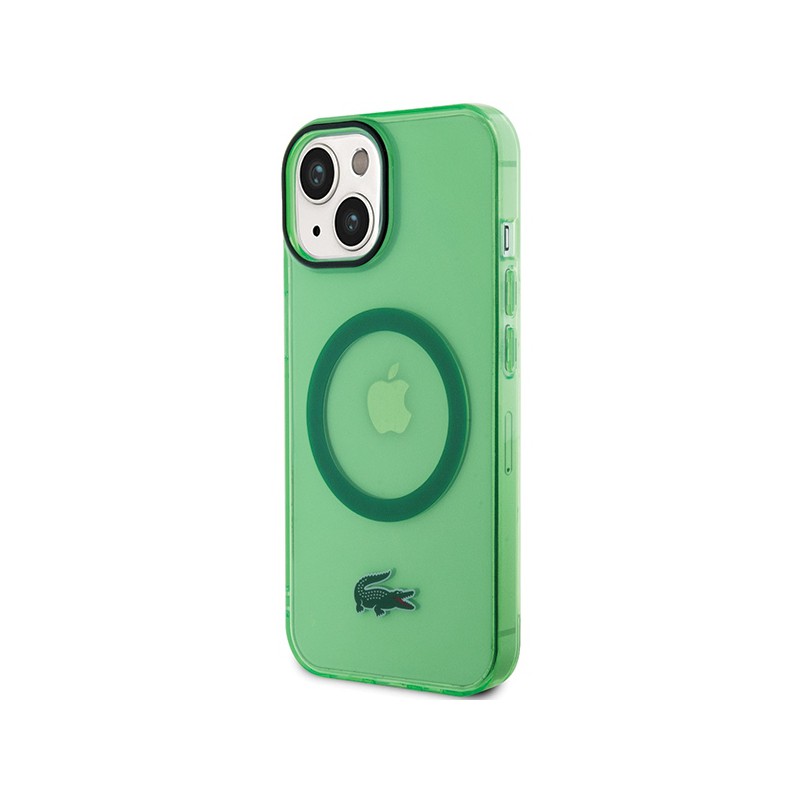 cover lacoste iphone 14/15 plus verde magsafe compatibile