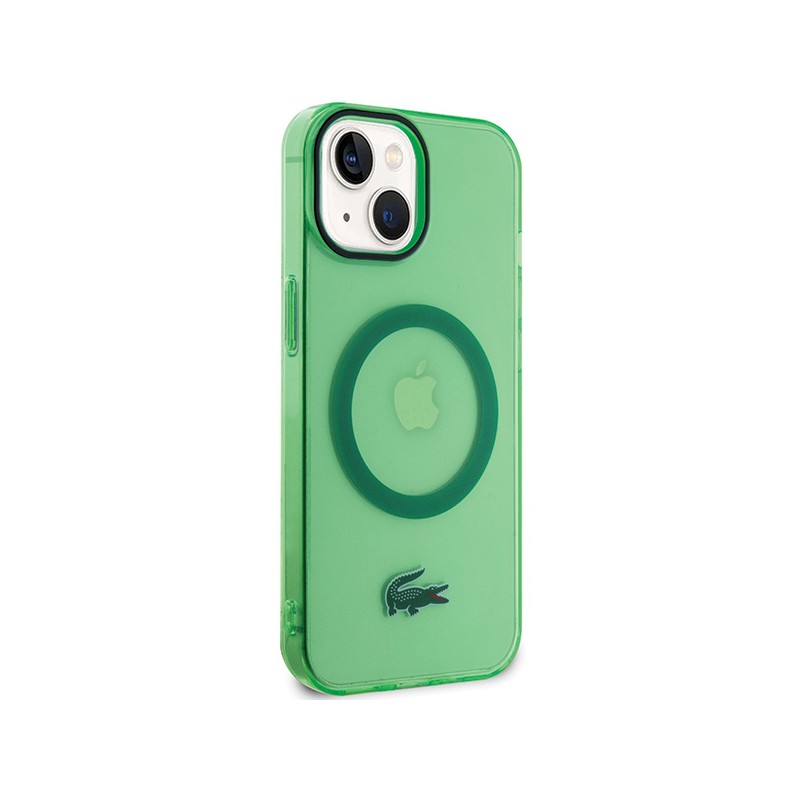 cover lacoste iphone 14/15 plus verde magsafe compatibile