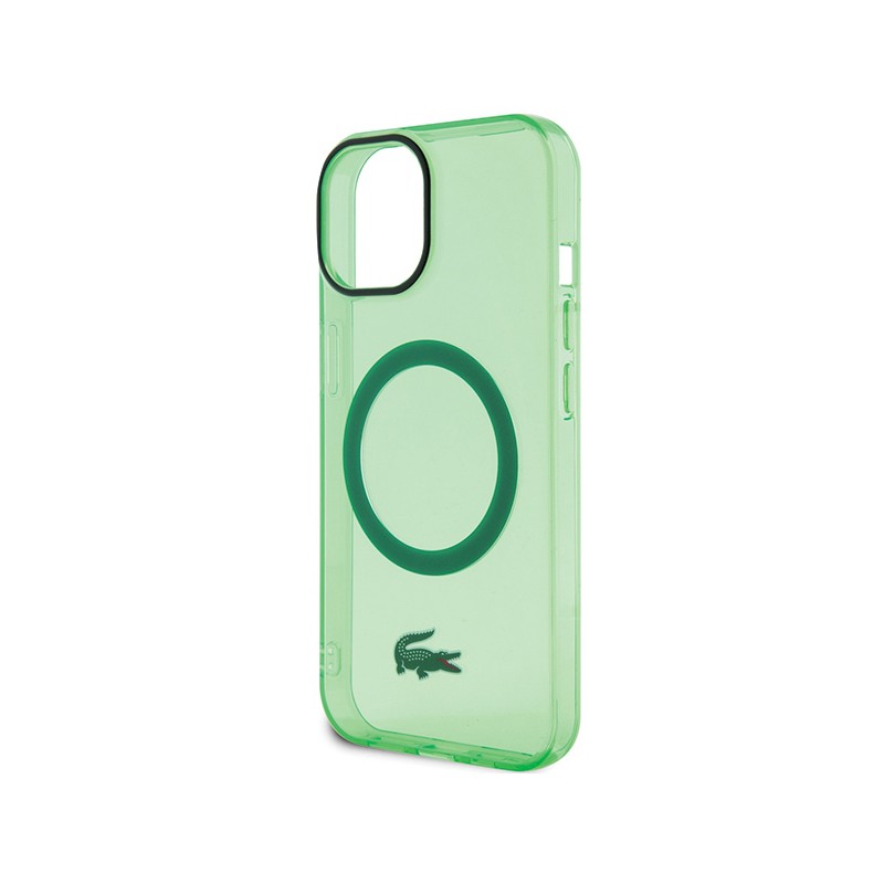 cover lacoste iphone 14/15 plus verde magsafe compatibile