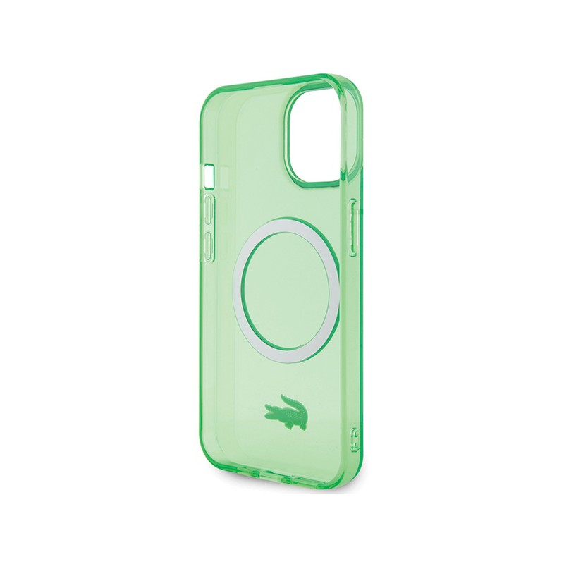 cover lacoste iphone 14/15 plus verde magsafe compatibile